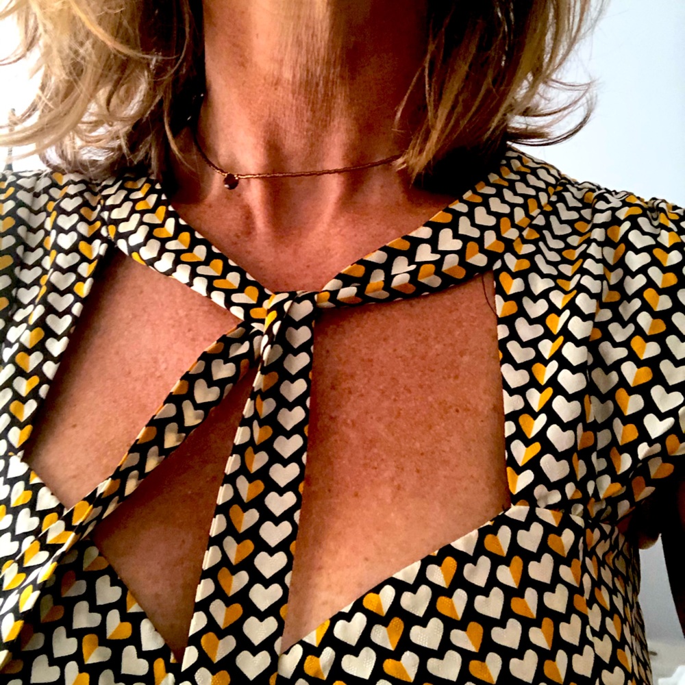 Sexy and sweet silk blouse